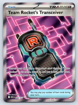 TEAM ROCKET'S TRANSCEIVER 263/217 ULTRA RARE ASCENDED HEROES POKEMON NM - Image 1