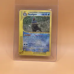 2002 Pokemon FERALIGATR #12/165 Expedition Swirl Holo Rare Vintage English - Image 1