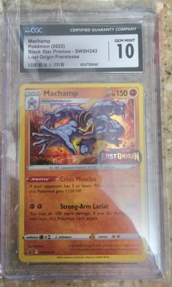 Pokemon Machamp Promo Prerelease SWSH243 150 HP Holo CGC 10 English - Image 1