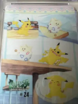 Pokemon CGC Pristine 10 Pikachu & Togepi Bandai Sealdass Fancy Graffiti 1998 - Image 2