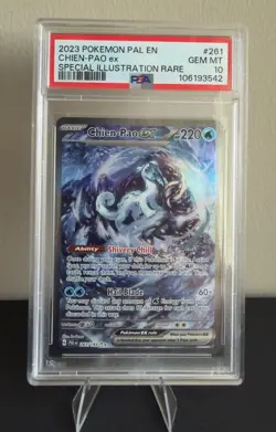 2023 POKEMON PAL EN-PALDEA EVOLVED SPECIAL ILLUSTRATION RARE CHIEN-PAO EX PSA 10 - Image 1