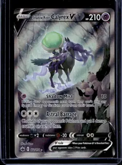 2021 Pokemon SWSH Chilling Reign Shadow Rider Calyrex V #172/198 - Image 1