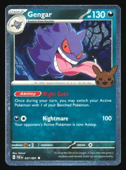 2024 POKEMON TRICK OR TRADE BOOSTER GENGAR #057/091 REVERSE HOLO - Image 1