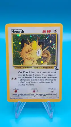 2000 Pokemon TCG - Meowth - Black Star Game Boy Promo Holo #10 - Image 1