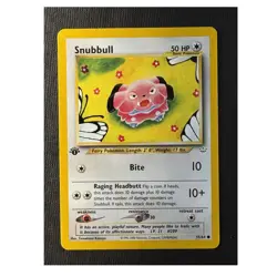 Pokemon Snubbull 55/64 Neo Revelation 1st Edition Regular Common 50HP - Image 1