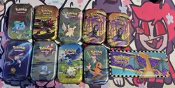 Pokemon TCG Empty Mini Tins 10 Total - Image 1