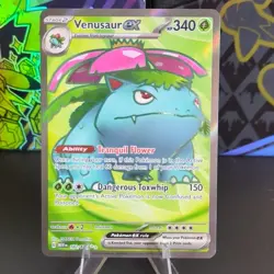 Pokemon TCG Venusaur EX 182/165 Scarlet & Violet 151 Ultra Rare Holo 2023 - Image 1