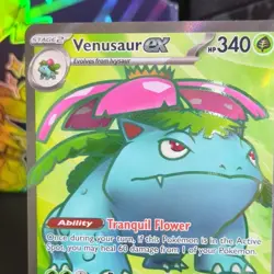 Pokemon TCG Venusaur EX 182/165 Scarlet & Violet 151 Ultra Rare Holo 2023 - Image 2