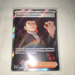 POKEMON GIOVANNI'S CHARISMA 197/165 SV: SCARLET & VIOLET 151 ULTRA RARE HOLO - Image 1