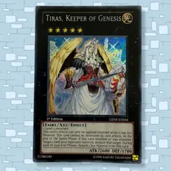 Yu-Gi-Oh! Tiras Keeper of Genesis GENF-EN044 Secret Rare 1st Edition - Image 1