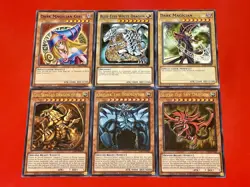 Blue-Eyes + Dark Magician + Girl + Ra + Obelisk + Slifer Egyptian God | YuGiOh! - Image 1