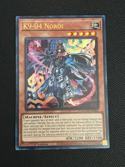 Yugioh! | K9-04 Noroi (UR) DOOD EN025 1st Edition Ultra Rare Near Mint NM - Image 1