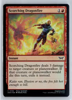 FOIL Scorching Dragonfire Duskmourn - MTG Magic the Gathering Card - Image 1