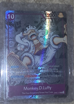 Bandai One Piece TCG Monkey.D.Luffy OP05-119 Four Emperors Secret Rare Holo - Image 1