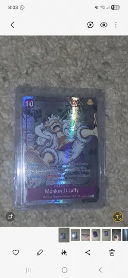 Bandai One Piece TCG Monkey.D.Luffy OP05-119 Four Emperors Secret Rare Holo - Image 4