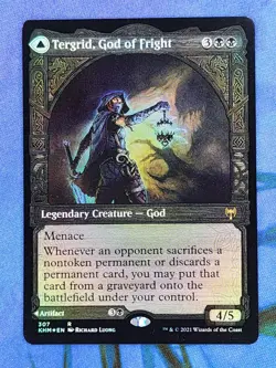 1x FOIL SHOWCASE Tergrid, God of Fright, NM, KHM, Magic: the Gathering, MtG - Image 1