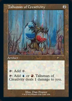 Talisman of Creativity Foil Etched Secret Lair Dan Frazier MTG Magic Red Blue - Image 1