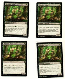 Set Of 4 Blightsoil Druid #080/249 Eternal Masters MTG Magic the Gathering Cards - Image 1