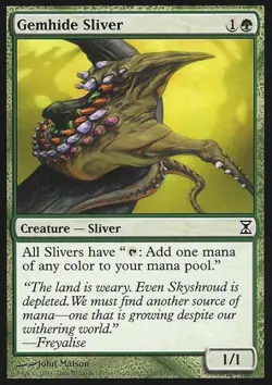 Gemhide Sliver - Light Play MTG Time Spiral - Image 1