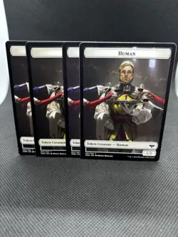 ***Human Token X4***(001)Crimson Vow MTG - Image 1