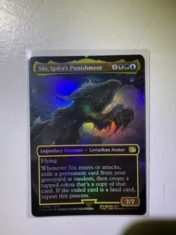 Sin, Spira's Punishment (Borderless) #348 (Foil) NM Final Fantasy FIN Magic MTG - Image 1