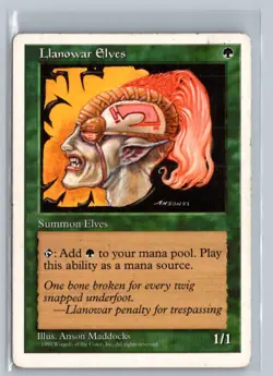 Llanowar Elves Fifth Edition Common - MTG Magic the Gathering Card - Image 1