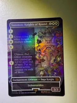 MTG Final Fantasy - Summon: Knights of Round - 0359 -Borderless Foil -Near Mint - Image 1