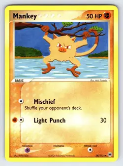 Mankey 38/112 2004 EX FireRed & LeafGreen Pokemon Card TCG Nintendo - Lp/Mp - Image 1