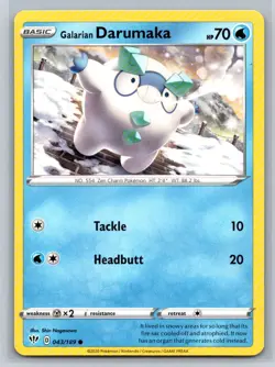 Galarian Darumaka #043/189 SWSH03: Darkness Ablaze Common - Pokemon Cards E11 - Image 1