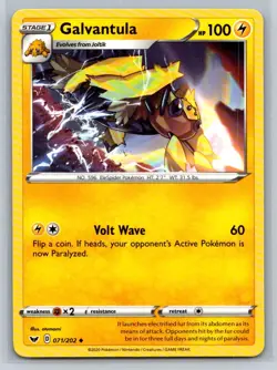 Galvantula #071/202 SWSH01: Sword & Shield Base Set Uncommon - Pokemon Cards E14 - Image 1