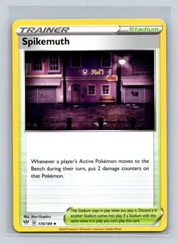 Spikemuth #170/189 SWSH03: Darkness Ablaze Uncommon - Pokemon Cards D35 - Image 1