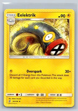 Eelektrik #65/236 SM - Unified Minds Uncommon - Pokemon Cards E14 - Image 1
