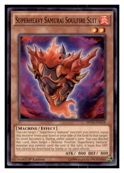 Yugioh Superheavy Samurai Soulfire Suit #MP15-EN134 2015 Mega-Tins Mega Pack LP - Image 1