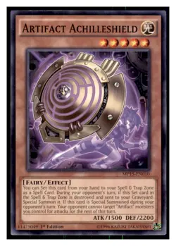 Yugioh Artifact Achilleshield #MP15-EN010 2015 Mega-Tins Mega Pack LP - Image 1