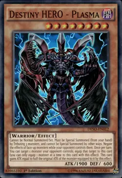 Destiny HERO - Plasma - Super Rare 1st Edition DESO-EN012 - MP - YuGiOh - Image 1