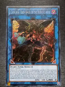 YuGiOh Cherubini, Ebon Angel of the Burning Abyss - Misprint Triple Anubis Stamp - Image 2
