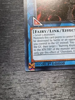 YuGiOh Cherubini, Ebon Angel of the Burning Abyss - Misprint Triple Anubis Stamp - Image 3