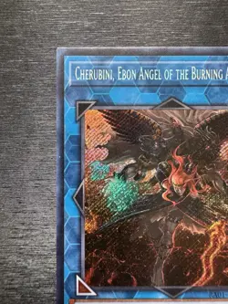 YuGiOh Cherubini, Ebon Angel of the Burning Abyss - Misprint Triple Anubis Stamp - Image 4