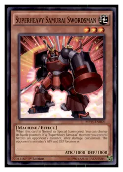 Yugioh Superheavy Samurai Swordsman #MP15-EN068 2015 Mega-Tins Mega Pack LP - Image 1