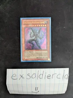 Evil HERO Malicious Edge GLAS-EN003 | Ultimate Rare 1st Edition N/M YuGiOh - Image 1