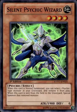 Silent Psychic Wizard - Super Rare 1st Edition EXVC-EN025 - MP - YuGiOh - Image 1