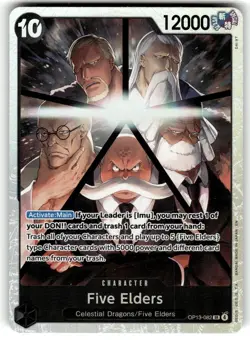 One Piece Carrying On His Will Card OP13-082 Five Elders - Foil - Image 1