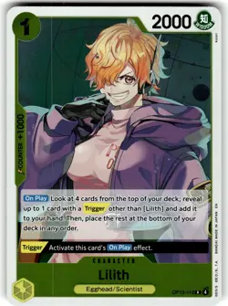 One Piece Carrying On His Will Card OP13-113 Lilith - Foil - Image 1