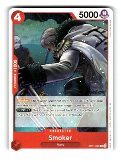 One Piece A Fist of Divine Speed Release Event Card Smoker OP11-005 C - Image 1