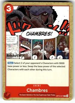 One Piece The Azure Sea's Seven Release Event Card OP14-017 Chambres - Image 1