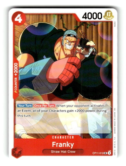 One Piece A Fist of Divine Speed Release Event Card Franky OP11-012 UC - Image 1