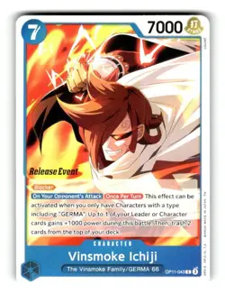One Piece A Fist of Divine Speed Release Event Card Vinsmoke Ichiji OP11-043 C - Image 1