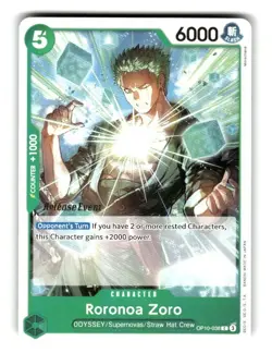 One Piece Royal Blood Release Event Card Roronoa Zoro OP10-038 C - Image 1