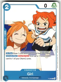 One Piece Promotion OP14 P096 Release Event Card GIRL - Image 1