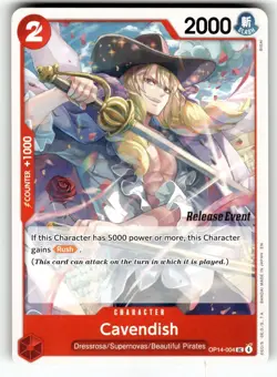 One Piece Promotion Release Event Card OP14-004 Cavendish - Image 1